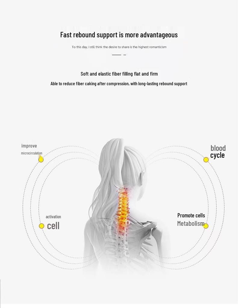 3D Spa Strickbaumwolle Massagekissen - Schlafhilfe & Nackenstütze