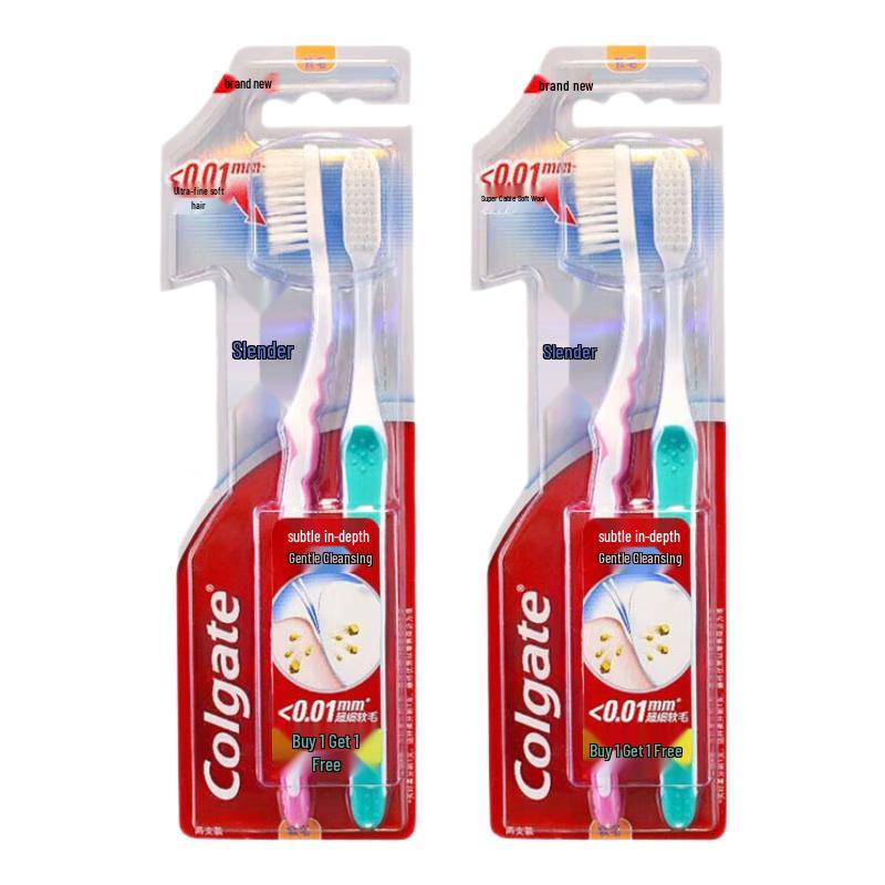 Colgate Slim Soft Charcoal Toothbrush - 4 Pack