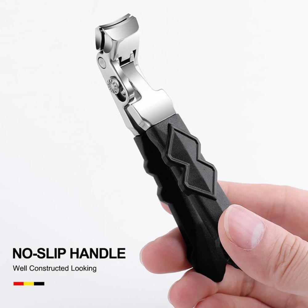 Stainless Anti-Splash Nail Clippers Long Handle Elbow Fingernail Cutter Trim Tools