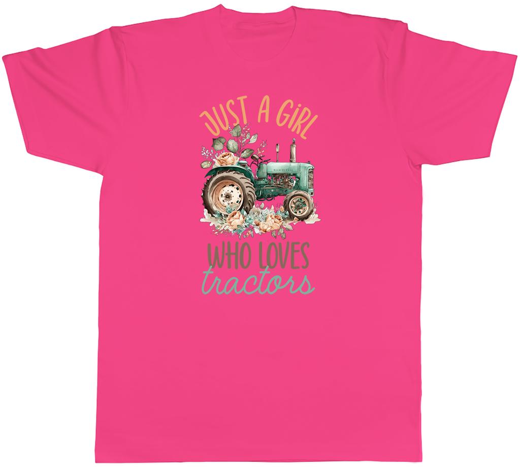 Just a Girl Who Loves Tractors Unisexs TShirt Tee Gift Top