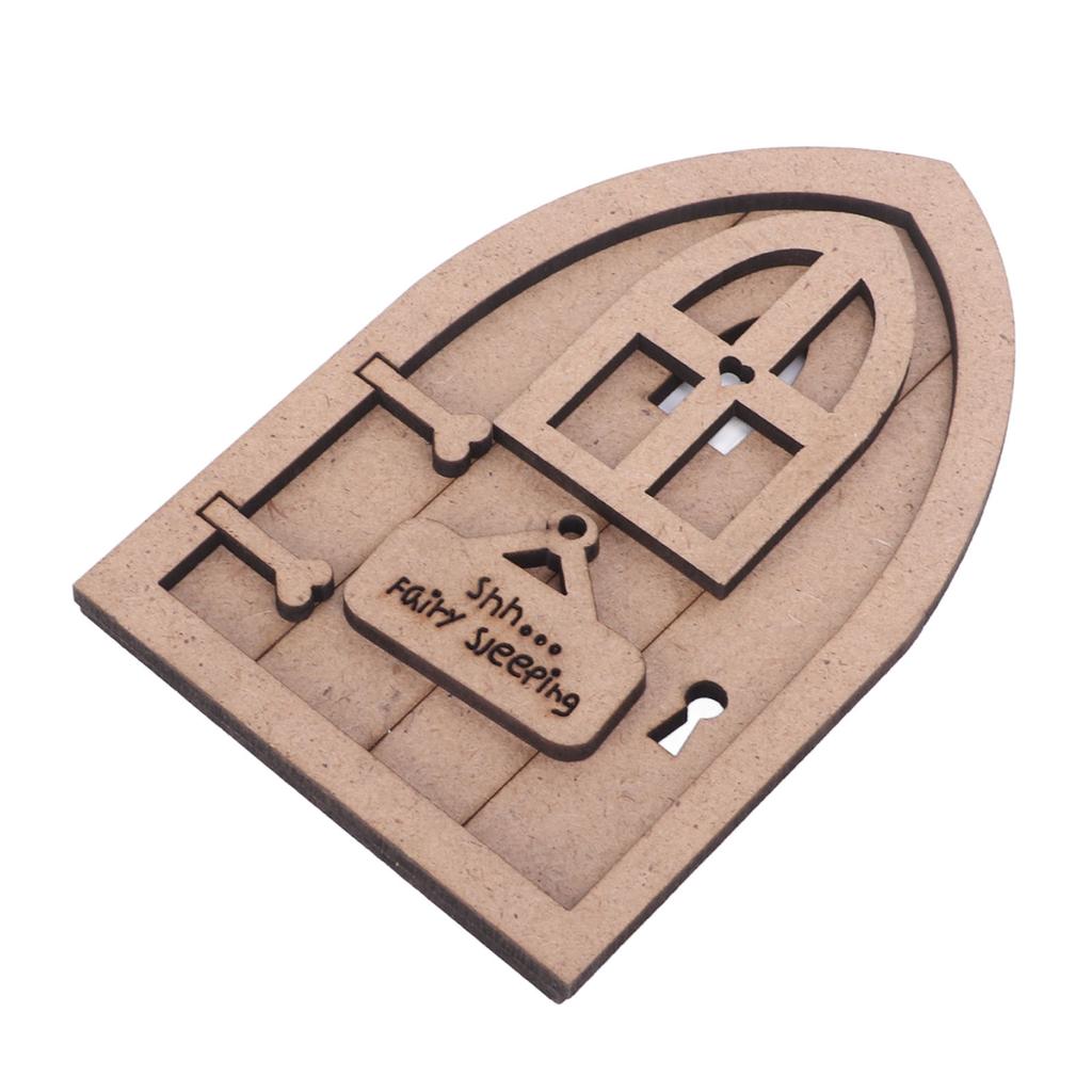 Dollhouse Fairy Door Kit Safe Sturdy Wood Vivid Colors High Simulation Dollhouse Christmas Door for 1:12 1:6 DIY