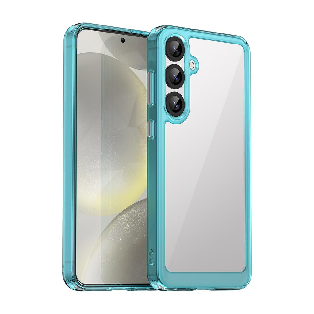 For Samsung Galaxy S25 Phone Case WANLONFENG XC Series TPU Acrylic Cover with Tempered Glass (Big Lens Hole)