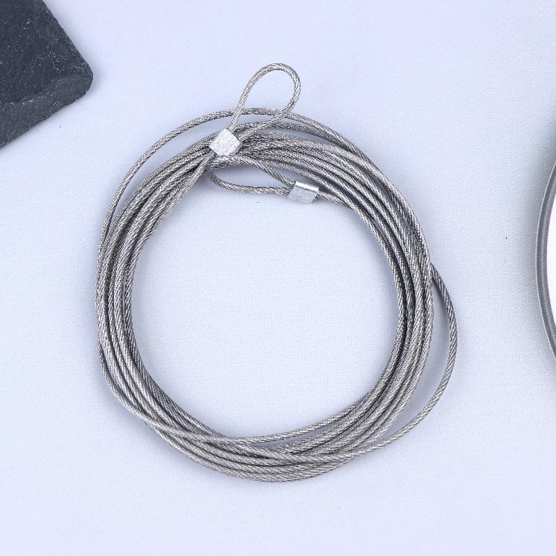 4PCS 4M 304 Stainless Steel Wire Canopy Rope Fishing Lifting Cable Clothesline Diameter 2mm Shade Sail Awning Rustproof Kit