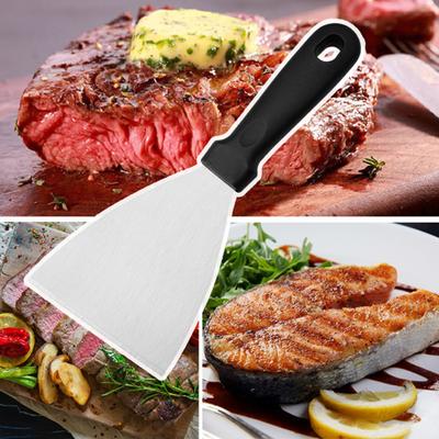 Edelstahl Bratpfannenwender Einfaches Aufhängen Multifunktional Guter Griff Pfannkuchen Fischwender für Restaurant