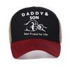 Papà figlio miglior berretto da baseball papà regalo divertente berretti novità moda traspirante cappelli Snapback estivi rete regolabile berretti da camionista