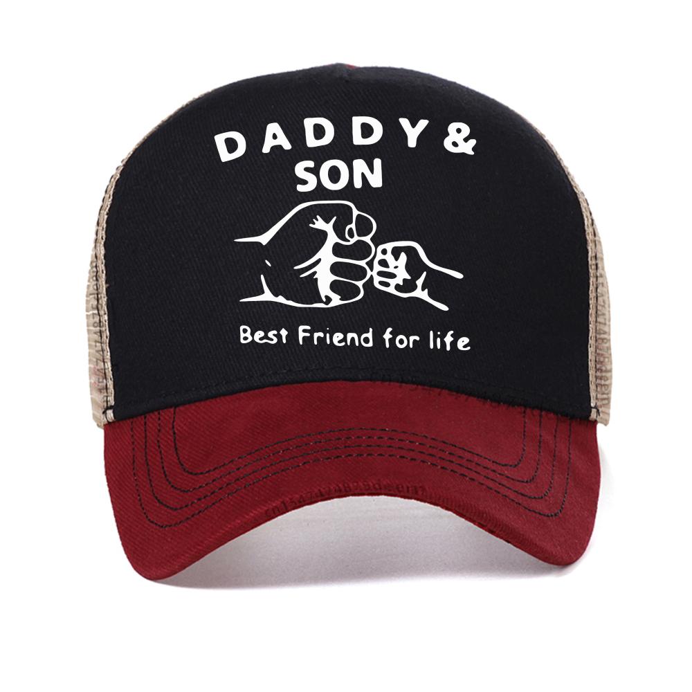 Papà figlio miglior berretto da baseball papà regalo divertente berretti novità moda traspirante cappelli Snapback estivi rete regolabile berretti da camionista
