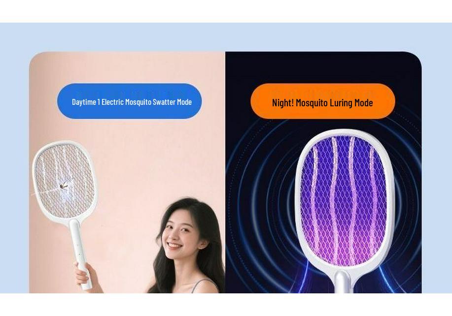 Tapette Électrique Rechargeable Anti-Moustiques et Mouches - Répulsif et Tueur de Moustiques Automatique, Durable et Puissant.