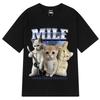 MILF Man I Love Felines T-Shirt Funny El Gato Meme Sad Crying Cat Graphic Summer Casual Fashion Hip-hop T Shirts 100% Cotton Top