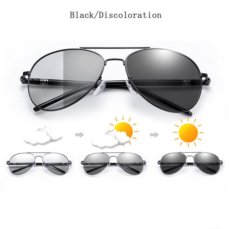 Fashion Men Polarized Sunglasses Photochromic Driving Sun Glasses Women Brand Designer Male Vintage Pilot Sunglasses Uv400