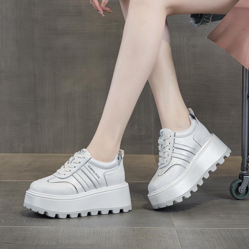 5 Leather Muffin Shoes Spring New Heightened 7 Trendy Brand Versatile Sports