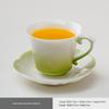 Exquisite Crystalline Glaze Ceramic Mug and Saucer - High-Grade Office Tea and Coffee Cup Gift