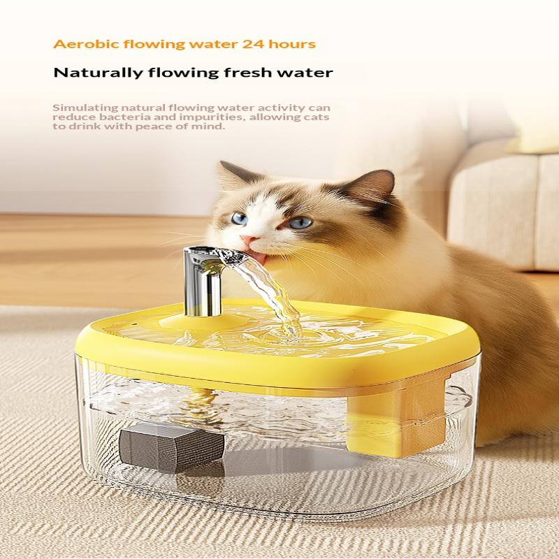 Automatic Pet Dog Cat Water Dispenser Fountain Pet Dog Cat Water Loop Mute Pump Smart Pet Bowl 1.5L