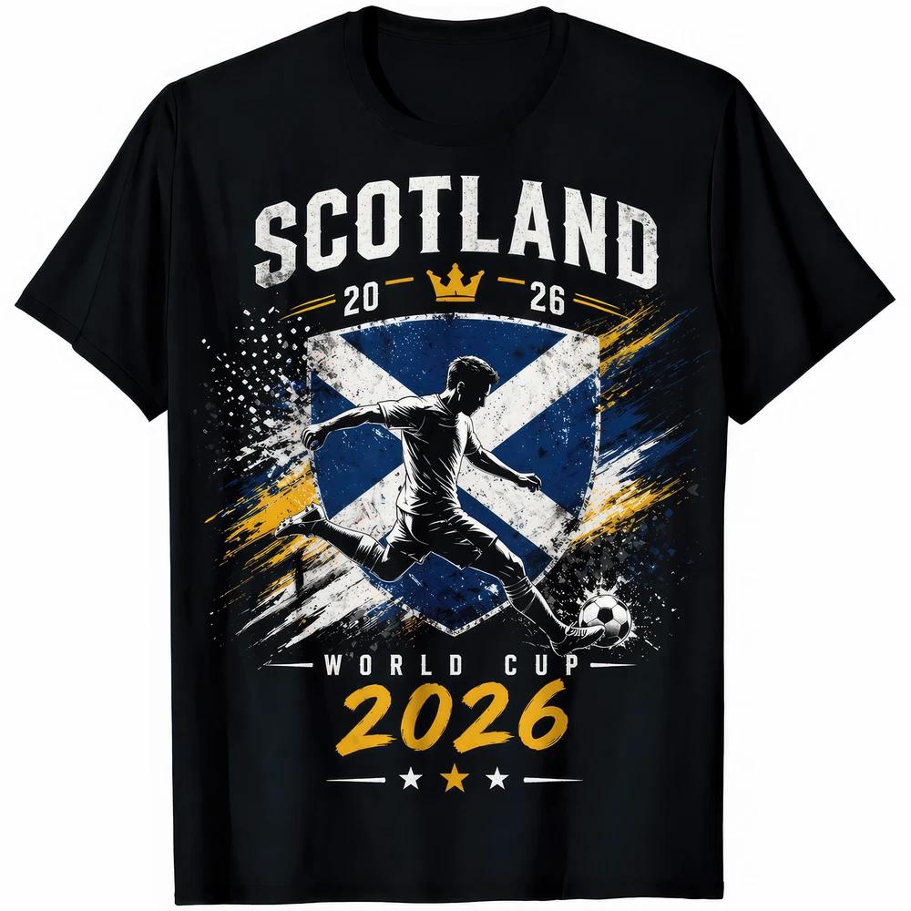 Scotland World Cup 2026 Football TShirt Scottish Soccer Fan Gift S