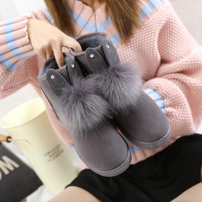 Kaninchenohren weiche Schneestiefel Damen Winter Warm Plüsch Ankle Booties Damenmode Slip On Baumwollschuhe