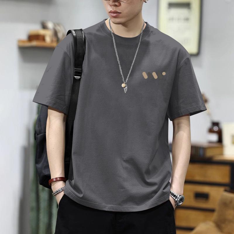Men Minimal Small Graphic Short Sleeve T Shirt Crew Neck Loose Fit Casual Plain Daily Summer Basic Top