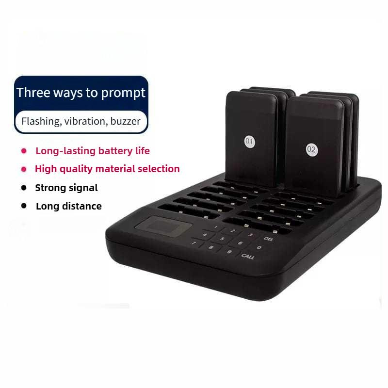 Customer Service Equipment Restaurant Pager Calling System With 16 Pager Receivers Clinic Food Truck Waiter Pagers 6 pager