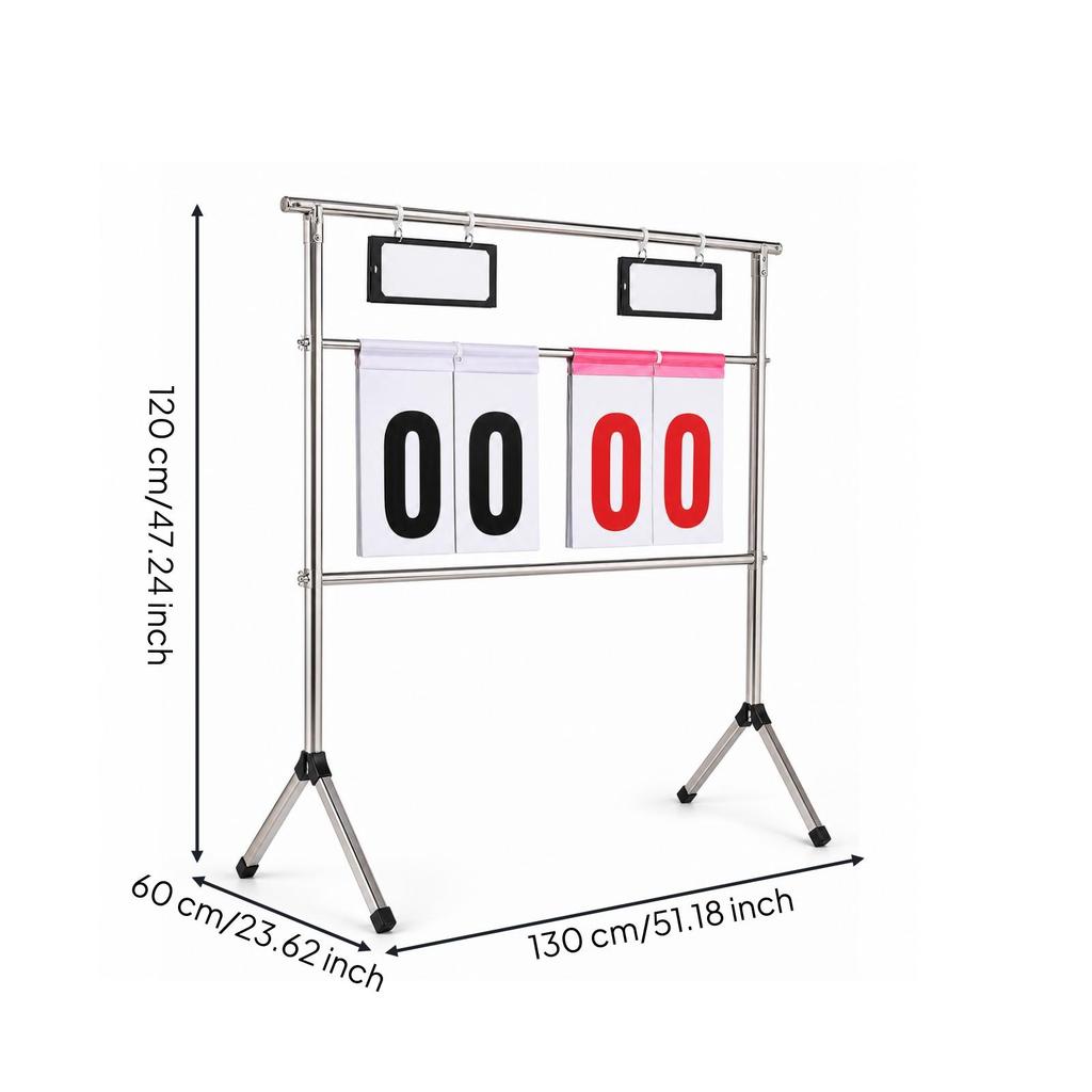 Flip Scoreboard with Stand High-Visibility Tally Display Tripod Base