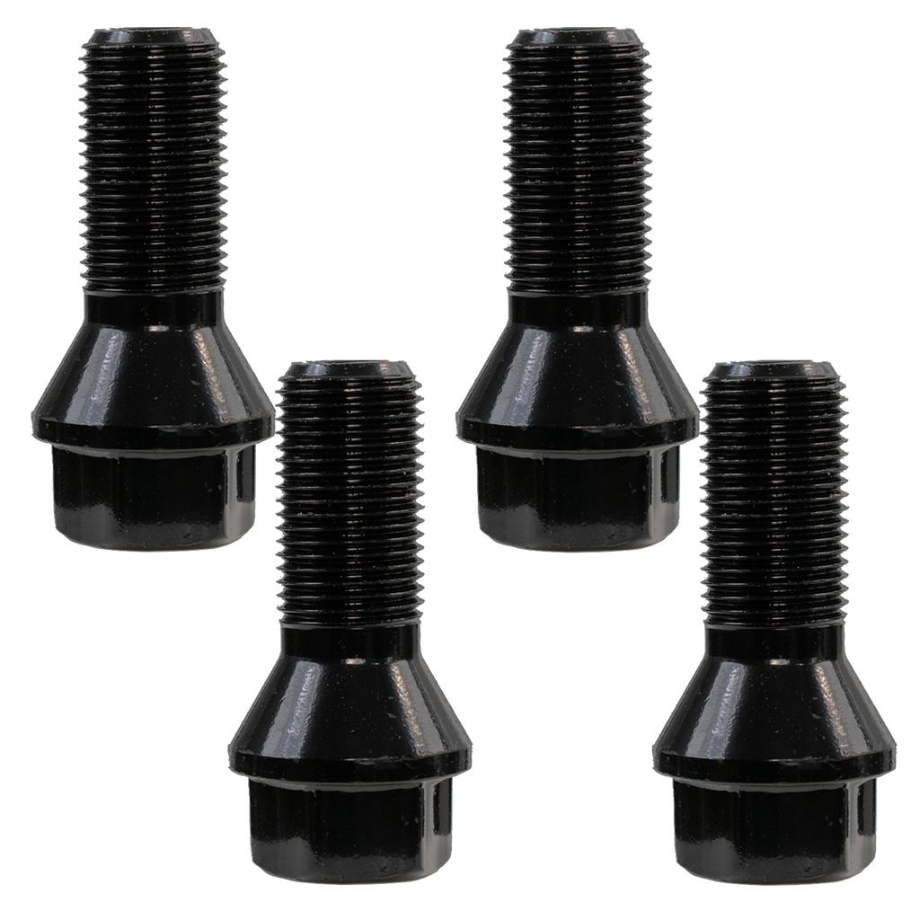 4 × For BMW X3 X5 X6 E70 E71 F20 F25 428i 528i M4 M5 Z4 Car Wheel Lug Bolts Nut Steel 36136781151 Black Car Standard Accessories