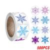 100-500Pcs Snowflake Merry Christmas Stickers Candy Bag Envelopes Sealing Label Sticker Christmas Gifts Box Decorations