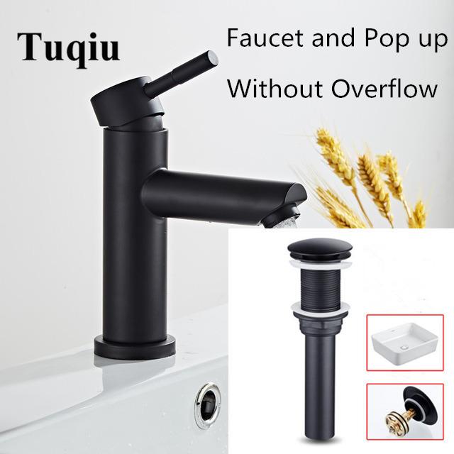 Bathroom Faucet Solid Brass Bathroom Basin Faucet Cold And Hot Water Mixer Sink Tap Single Handle Deck Mounted Brushed Gold Tap