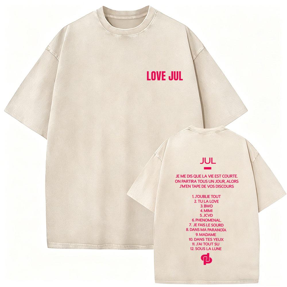 

Love Jul Merch Washed Tshirt Men Women Hip Hop Fashion Pop Music Streetwear Mens Vintage Oversized Short Sleeve T Shirts S