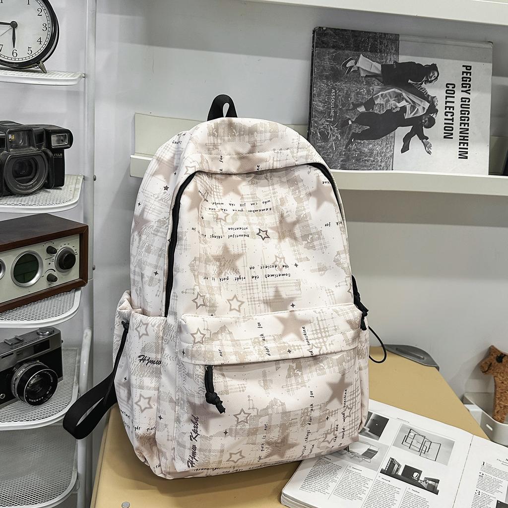 Schoolbag: Forest-style INS new high-look, fresh and sweet printed backpack, lightweight large-capacity backpack for middle and high school students