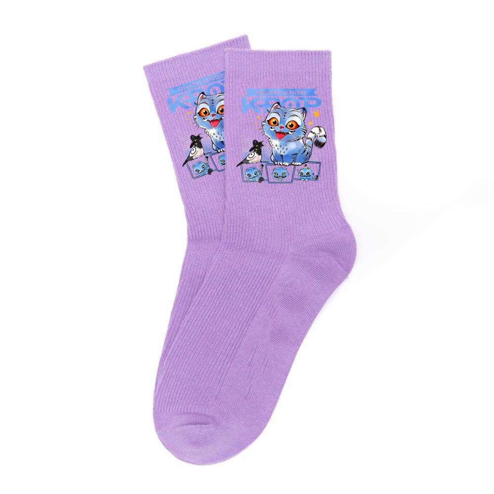 Neueste Kpop-Dämonenjäger-Socken, weich, dick und warm, für Schüler, Outdoor-Sportarten, Herbst, kalte Jahreszeit, Mädchen, wadenlang, Kindergeburtstag, Geschenk