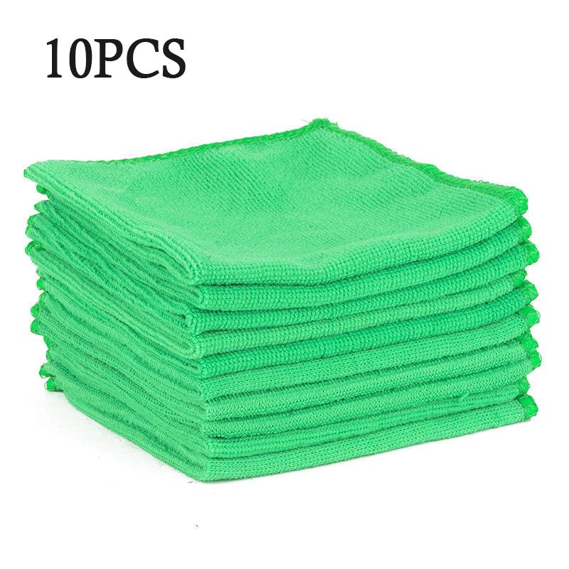 Green Microfiber Cleaning Auto Car Detailing Soft Clothes Wash Towel-Duster I7M5 Green Microfiber Cleaning Auto Car Detailing Soft Clothes Wash Towel-Duster I7M5