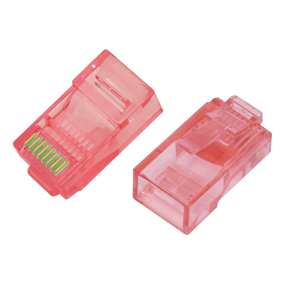 LIZAO 10PCS RJ45 Ethernet Cable Module Plug Network Connector Cat6 Color Cat5e Gold-plated Cable