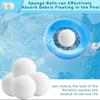 Kulki do czyszczenia basenu, odpowiednie do basenu, spa, wanny z hydromasażem, wielokrotnego użytku 3-calowe kulki absorpcyjne do wanny z hydromasażem, zmywalne gąbki do spa do usuwania kamienia