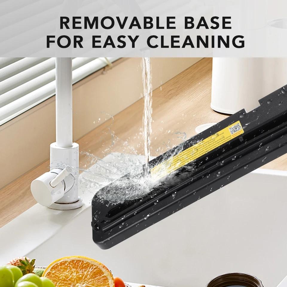 Built-in Cutter Electric Vacuum Sealer Food Storage Seal Touch Button Dry/Wet Kitchen Food Sealing Vacuum Packaging Machine
