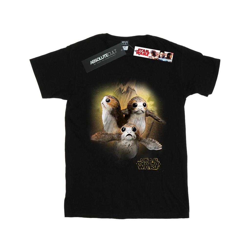 Stjärnornas krig: The Last Jedi Womens/Ladies Porg Pojkvän T-shirt i borstad bomull
