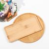 Wooden Bamboo Serving Plate Set Dish Tray Planters Hexagon Rectangle Round Square Fruit Plate Storage Pallet  Kitchen Organizer
