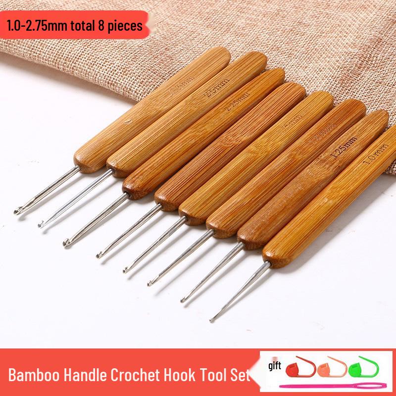 Beginner Soft-Grip Crochet Hook Set for DIY Knitting and Micro-Hooking