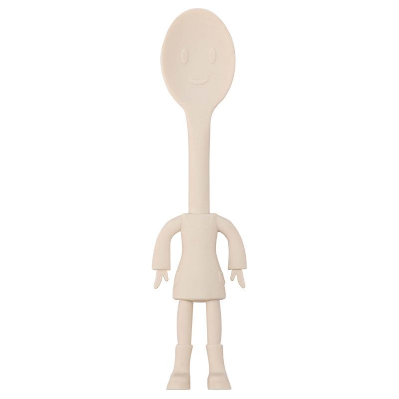 1/5pcs White Cute Fun Human-shaped Silicone Baking Gadgets Creative Cartoon Baking Silicone Spatula Children's Silicone Cookware Set