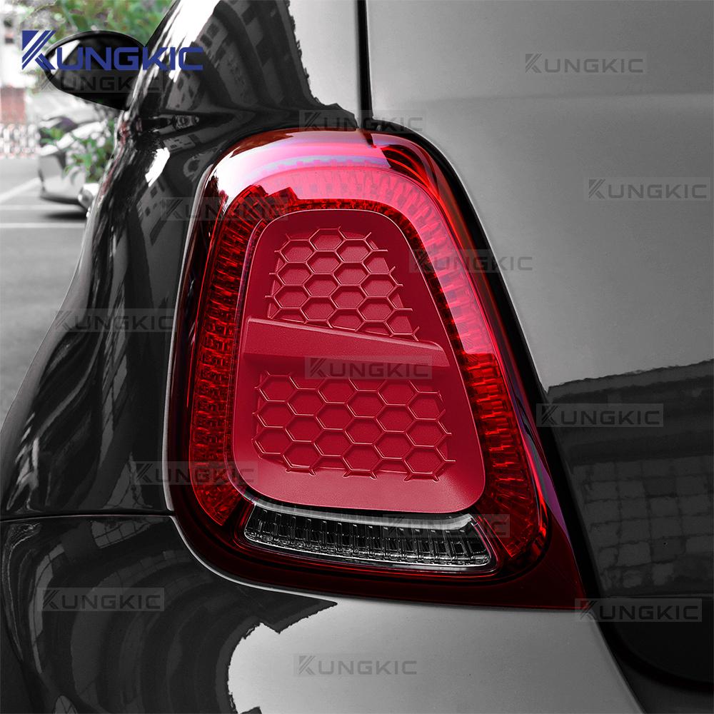 ABS Car Rear Tail Light Sticker For Abarth 595 695 595C 695C Fiat 500 500C 2016 2017 2018 2019 2020 2025 2025 2025 2025 1Pair