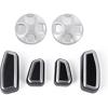 Car Fit for Seat Adjustment Button Trim Cover Fit for Alfa Romeo Giulia Interior Modification Accessories Seat Adjust Button Switch(Black/Silver)