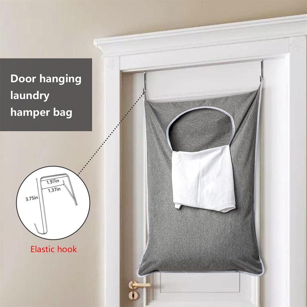 Durable Foldable Laundry Basket Wall Mounted Dirty Clothes Organizer Large Capacity Storage Bag Home Organization Tool