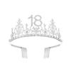 Fashion Alloy Digital Crown With Diamond Tiara 18Th Birthday Party Pearl Alloy Headband