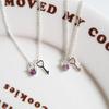 Korean Style Pink Rhinestone Heart Necklace - Luxury Heart Lock Clavicle Chain Jewelry for Women