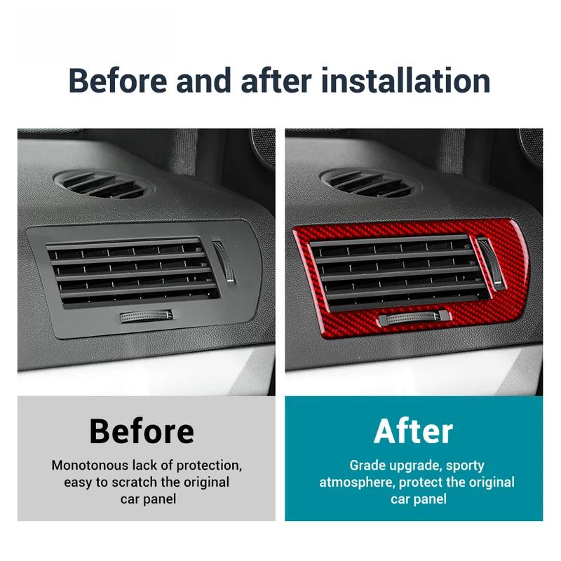Real Soft Carbon Fiber Sticker For Vauxhall Opel Astra H MK5 2004 2005 2006 2007 2008 2009 2010 Car Instrument Air Outlet Trim.