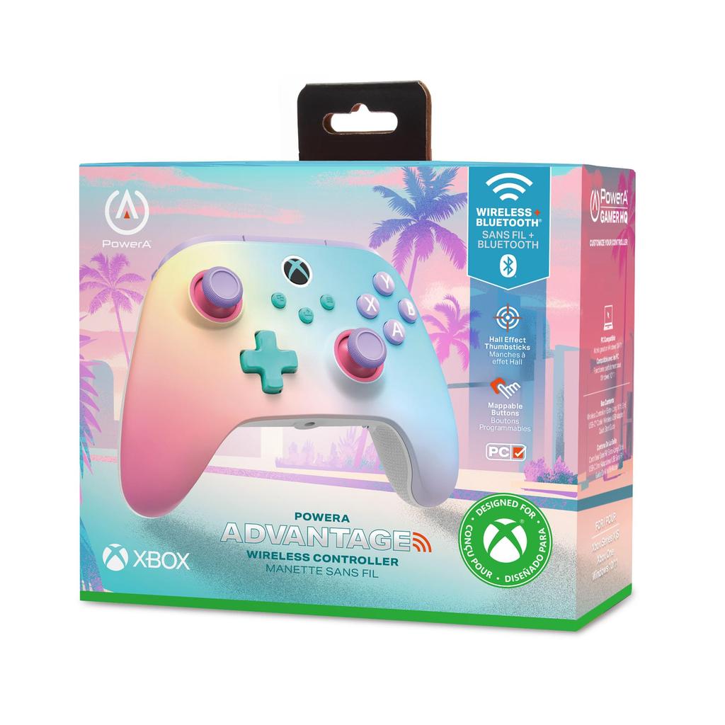 Licensed Xbox PowerA Advantage Wireless Controller for Xbox Series Beach Vibes [Officially Product] XS - XBGP0566-01 [2-Year Warranty]