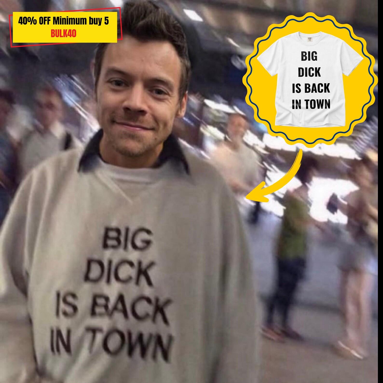 Harry Style Funny Tee, Big Di*k Is Back In Town T-Shirt, Harry Style Merch, 2026 Harry Style Merch, Harry Style Fan Gift. S