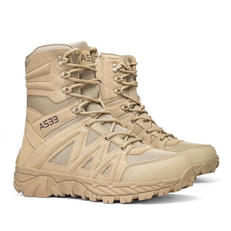 

New military boots, outdoor field boots, front lace-up high-top 39-47 men s shoes 47 пісочний