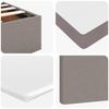 Ottoman Bed with Mattress Taupe 200x200 cm Fabric