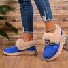 Women's Winter New Versatile Snow Boots, Fashionable Plus Size Thick Sole Height Increasing Slip-On Lazy Shoes