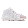Reebok Question Mid Big Kid Pink Toe Kids Sneakers White Footwear-White Pink-Glow GX9357