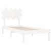 Solid Wood Bed White 90 x 200 cm