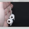 1Pair Sterling Toilet Paper Roll Earrings Hook Ear Wire Polymer Clay Handmade
