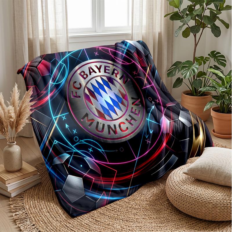 Bayern Munich Theme Blanket Soft Flannel Blanket Plush Throw Blanket Cozy Sofa Bed Blanket for Home Decor